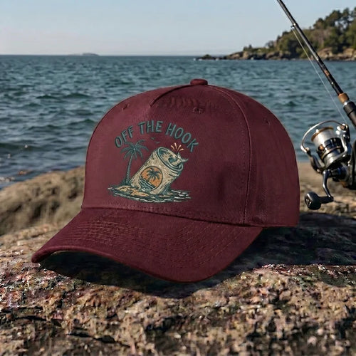 Off The Hook Retro Fishing Embroidered Cap