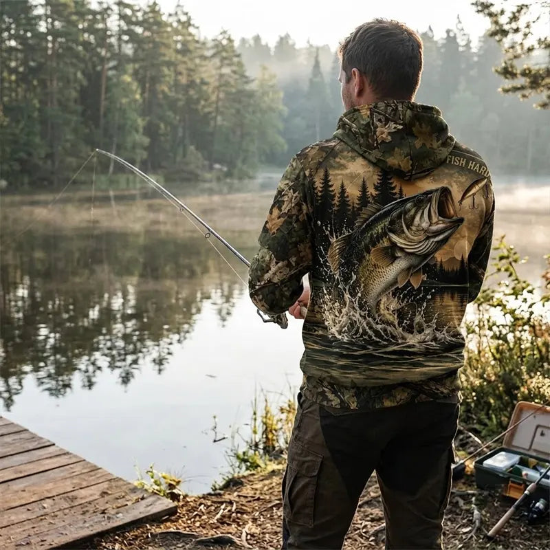Fathom Thread Camouflage Personalized Fishing Hoodie