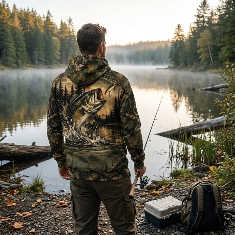 Fathom Thread Camouflage Personalized Fishing Hoodie