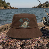 Off The Hook Retro Fishing Embroidered Bucket Hat
