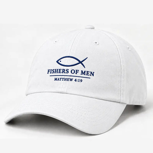 Fishers of Men Matthew 4:19 Catholic Christian Embroidered Cap
