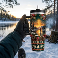 Fishers of Men Matthew 4:19 Christian Fishing Christmas 40oz Tumbler
