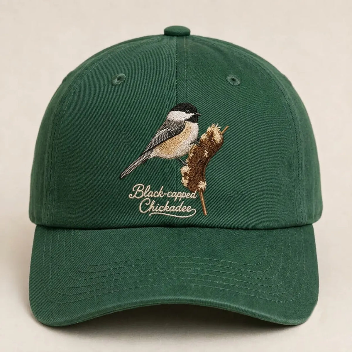 Bird Watching Bird Species Black-capped Chickadee Embroidered Cap