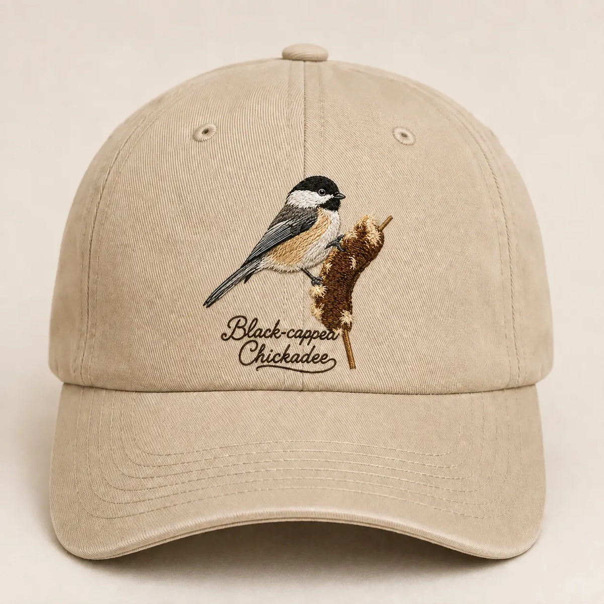 Bird Watching Bird Species Black-capped Chickadee Embroidered Cap
