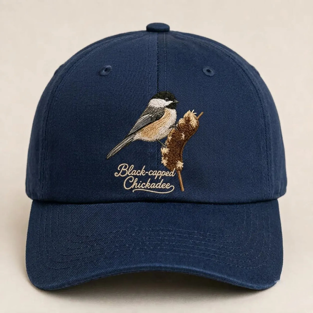 Bird Watching Bird Species Black-capped Chickadee Embroidered Cap