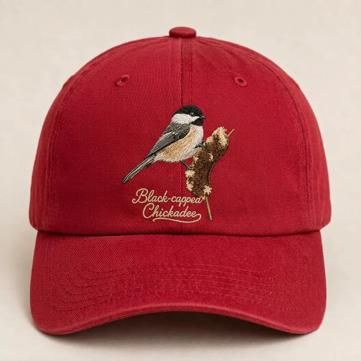 Bird Watching Bird Species Black-capped Chickadee Embroidered Cap