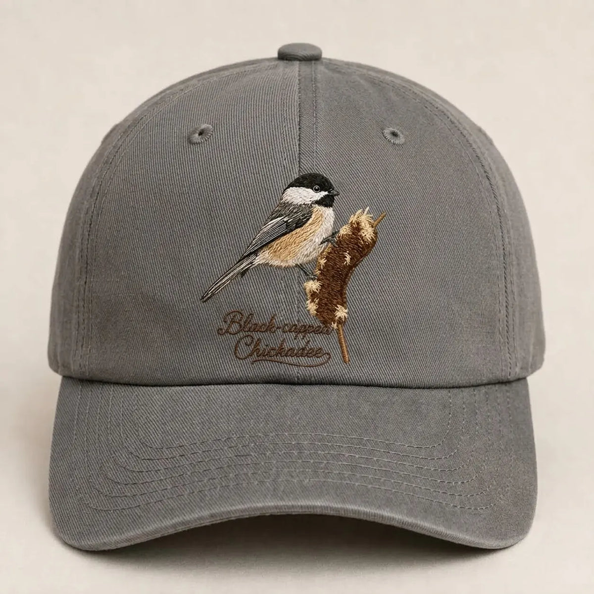 Bird Watching Bird Species Black-capped Chickadee Embroidered Cap