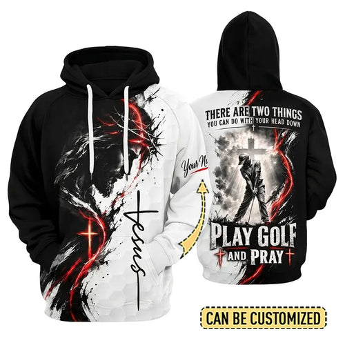 Jesus Play Golf And Pray Christian Hoodie