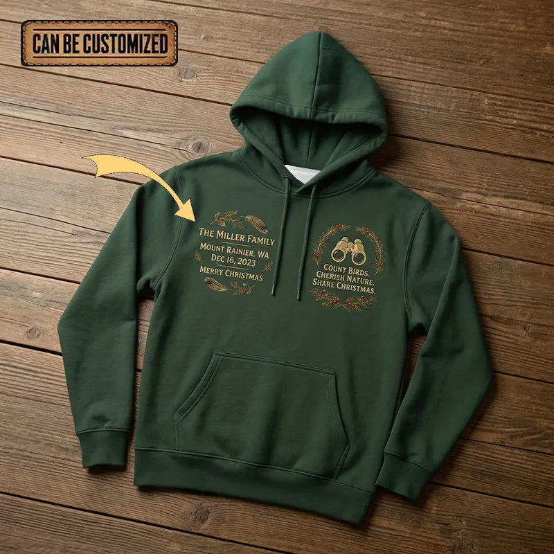 Christmas Bird Count Birdwatching Hoodie