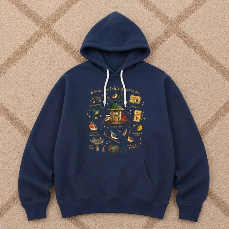 Bird Watching Season Vintage Nature Hoodie