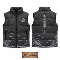 Personalized Underwater Fishing Water Ripple Puffer Vest