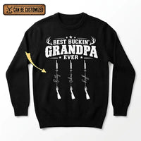 Personalized Best Buckin' Grandpa Ever Hunting Sweater