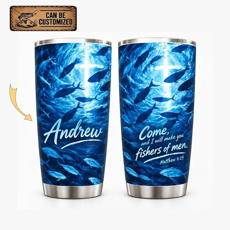 Personalized Fishers of Men Christian Fishing 20oz Tumbler