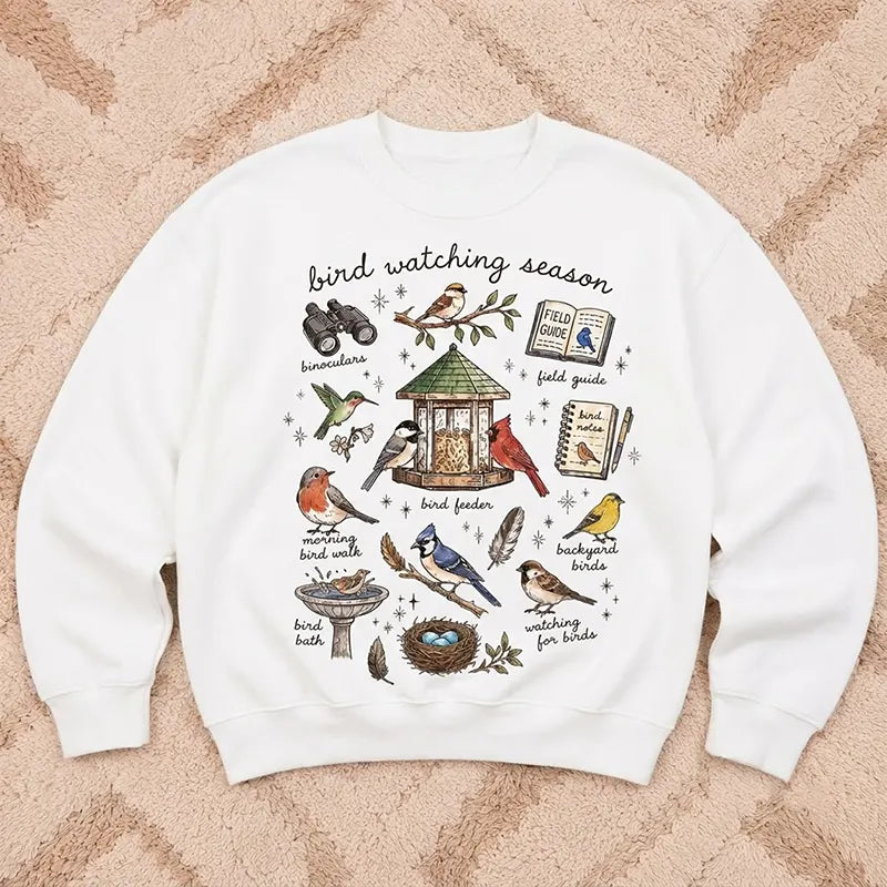 Bird Watching Season Vintage Nature Sweater