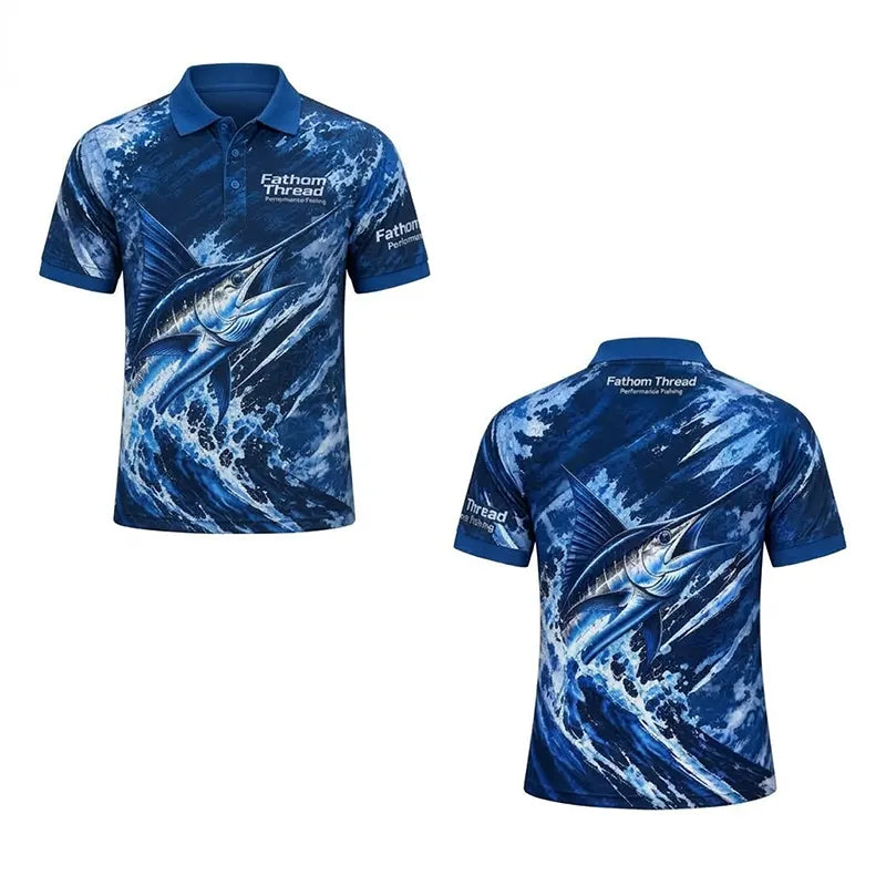 Fathom Thread Performance Fishing Marlin Polo Shirt