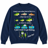 I Just Want To Go Fishing Fish On Sweater