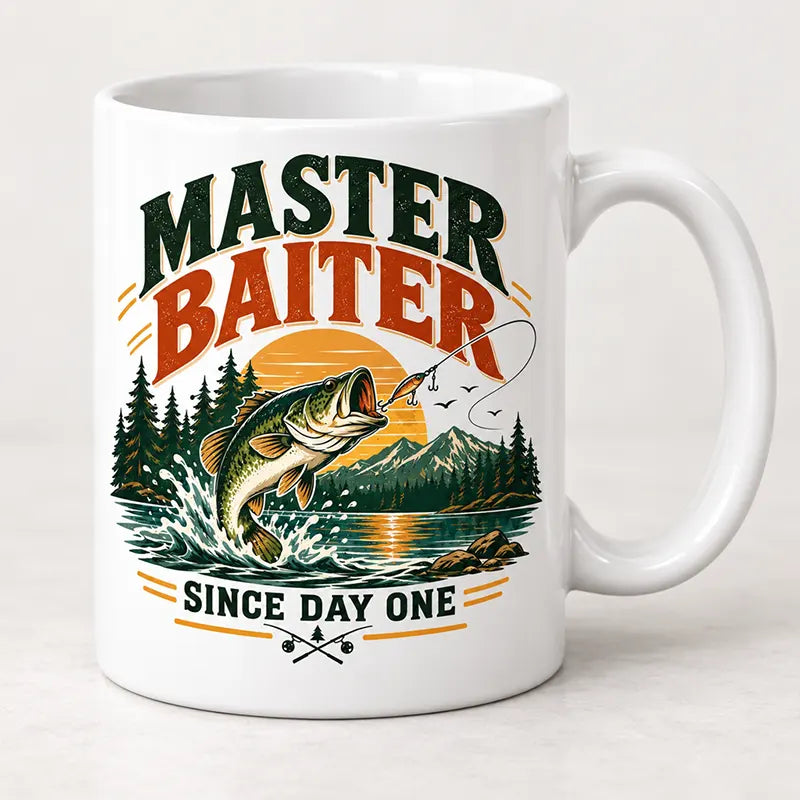 Master Baiter Vintage Fishing Coffee Mug