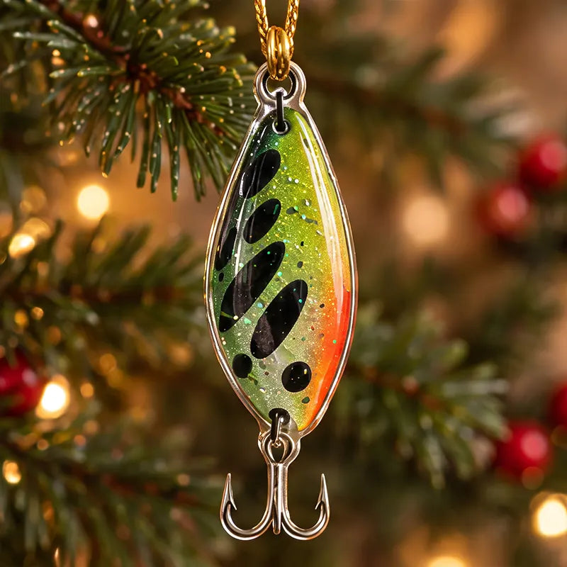 Personalized Fishing Lure Christmas Tree Ornament