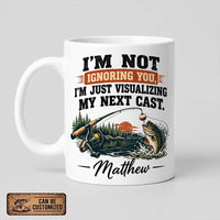 Personalized I'm Not Ignoring You Fishing Ceramic Mug