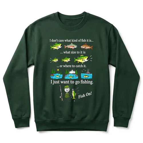 I Just Want To Go Fishing Fish On Sweater