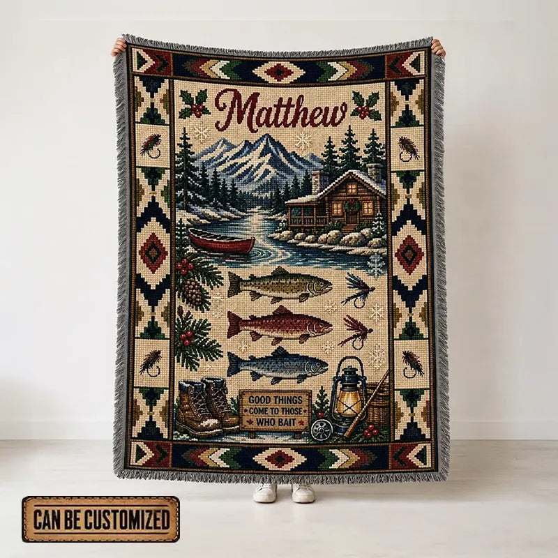 Good Things Come To Those Who Bait Tassels Blanket