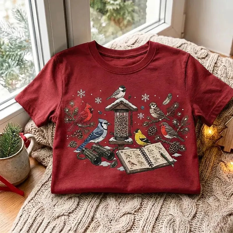 Vintage Bird Watching North American Birds  T-Shirt