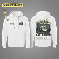 Personalized Mount Katahdin Vintage Hiking Hoodie
