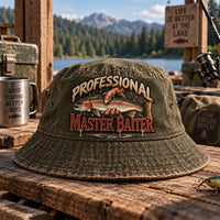 Professional Master Baiter Rainbow Trout Fishing Bucket Hat