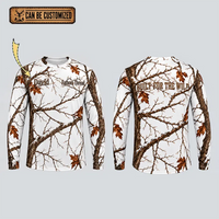 Fathom Thread Snow Camo Personalized Long Sleeve Shirt