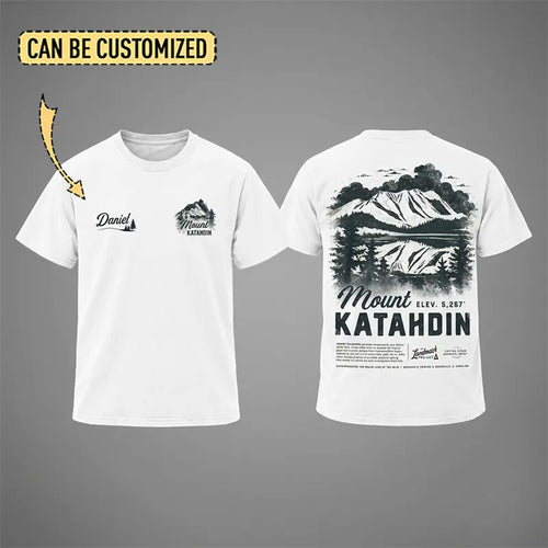 Personalized Mount Katahdin Vintage Hiking T-Shirt