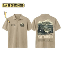 Personalized Mount Katahdin Vintage Hiking Polo Shirt