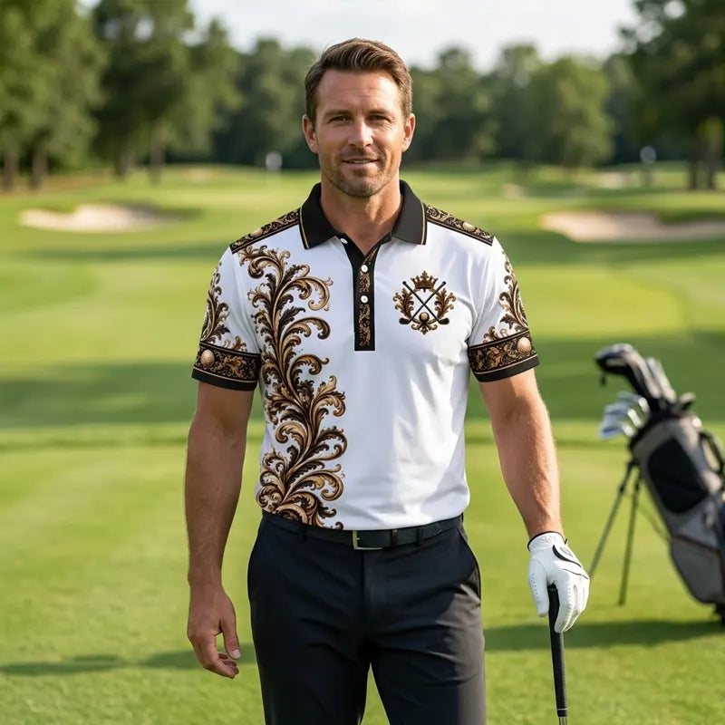 Royal Crest Luxury Golf Polo Shirt