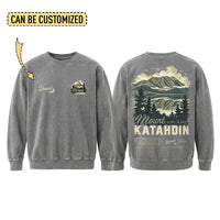 Personalized Mount Katahdin Vintage Hiking Sweater