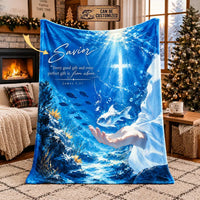 Savior James 1:17 Christian Ocean Fleece Blanket
