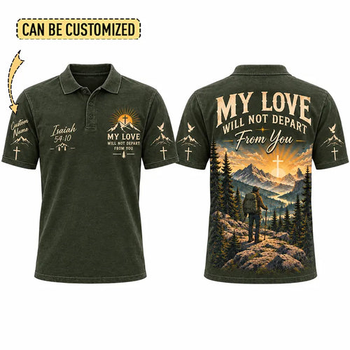 Christian Faith Mountain Landscape Polo Shirt