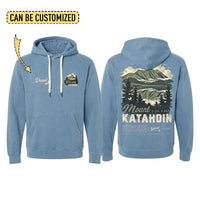 Personalized Mount Katahdin Vintage Hiking Hoodie