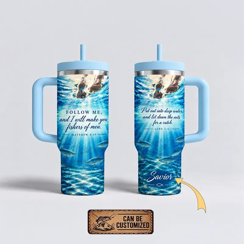 Personalized Fishers Of Men Deep Water 20oz Christian Tumbler