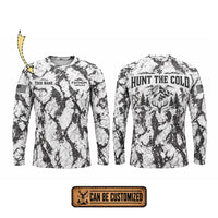 Personalized Fathom Thread Hunt the Cold Snow Camo Long Sleeve Shirt