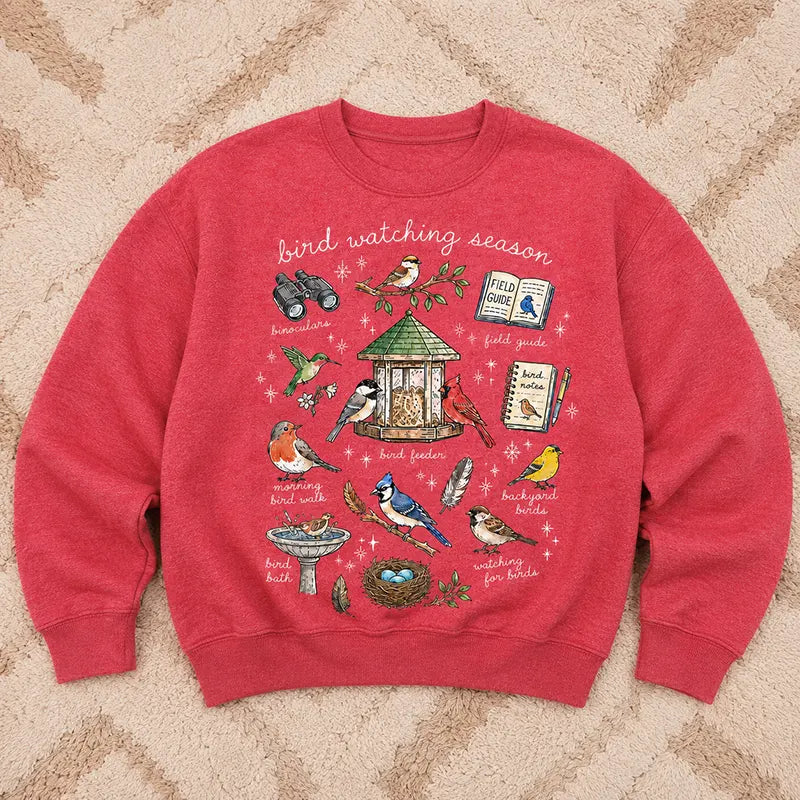 Bird Watching Season Vintage Nature Sweater