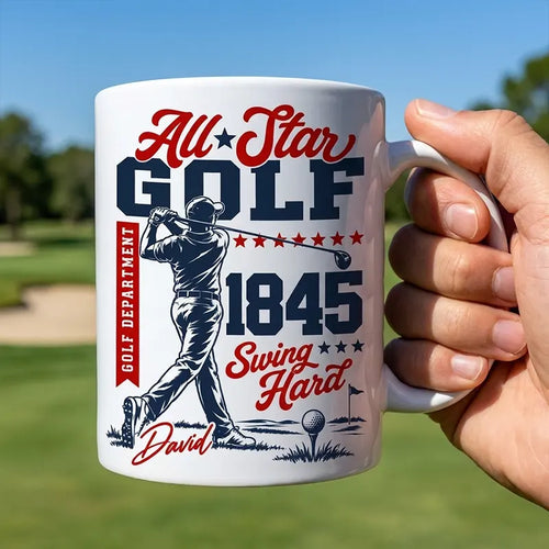 Personalized All-Star Golf Vintage Mug
