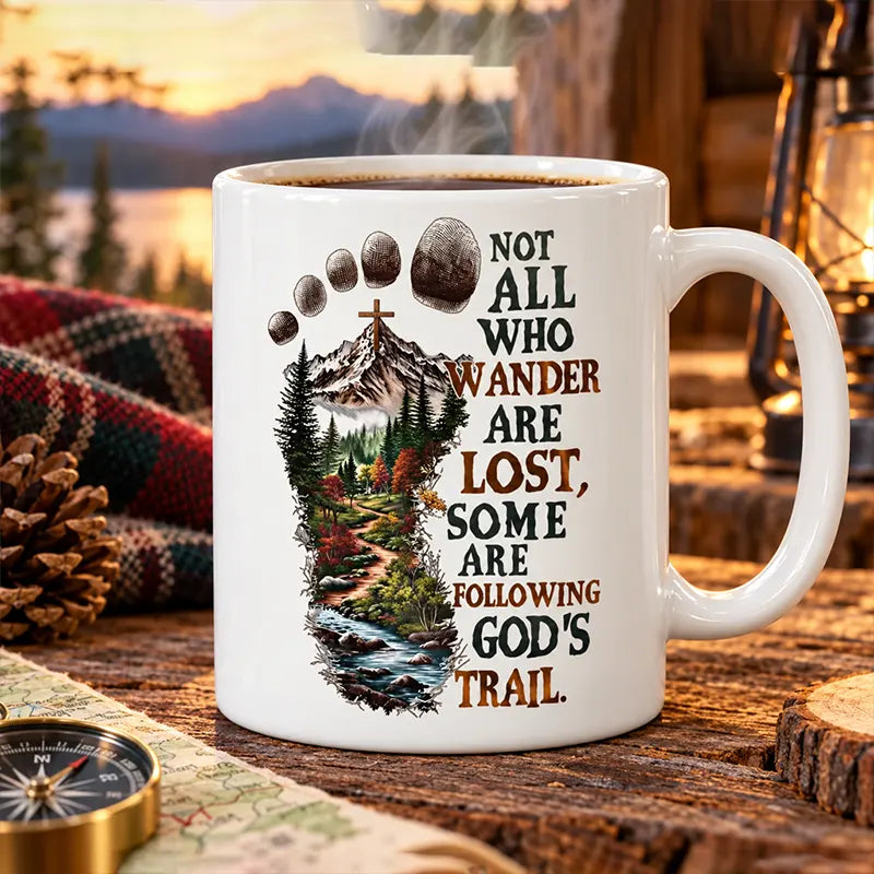 Following God's Trail Christian Hiking Mug