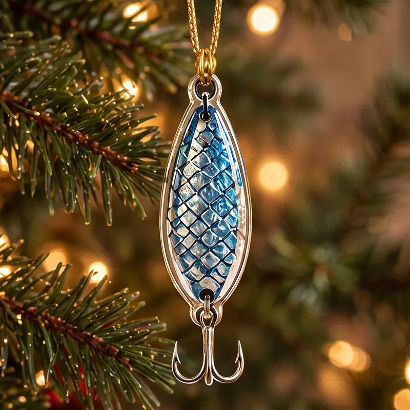 Personalized Fishing Lure Christmas Tree Ornament