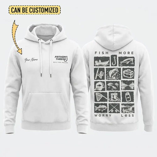 Personalized Fish More Worry Less Fishing Hoodie