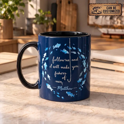 Personalized Fishers Of Men Christian Fishing Mug