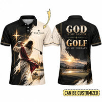 Personalized God Is My Savior Golf Christian Polo Shirt