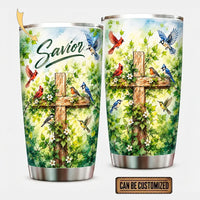 Savior Christian Cross Birds Personalized 20oz Tumbler