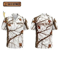 Fathom Thread Snow Camo Personalized Hawaiian Shirt
