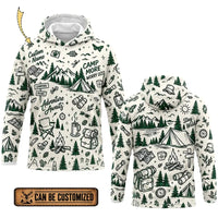 Personalized Camp More Worry Less Adventure Hooded Long Sleeve Shirt
