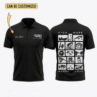 Personalized Fish More Worry Less Fishing Polo Shirt