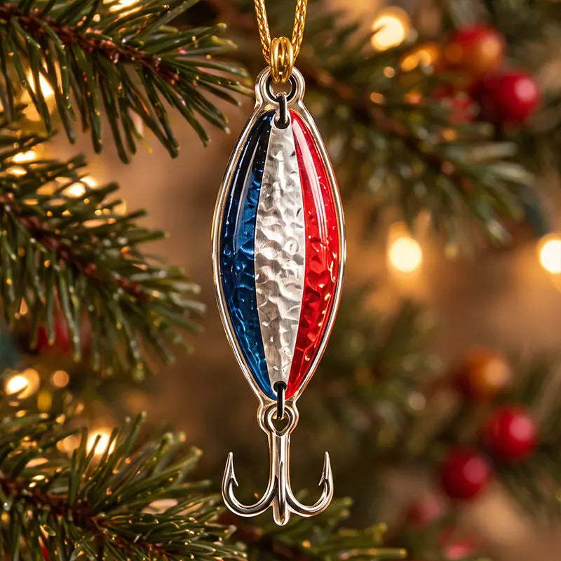Personalized Fishing Lure Christmas Tree Ornament